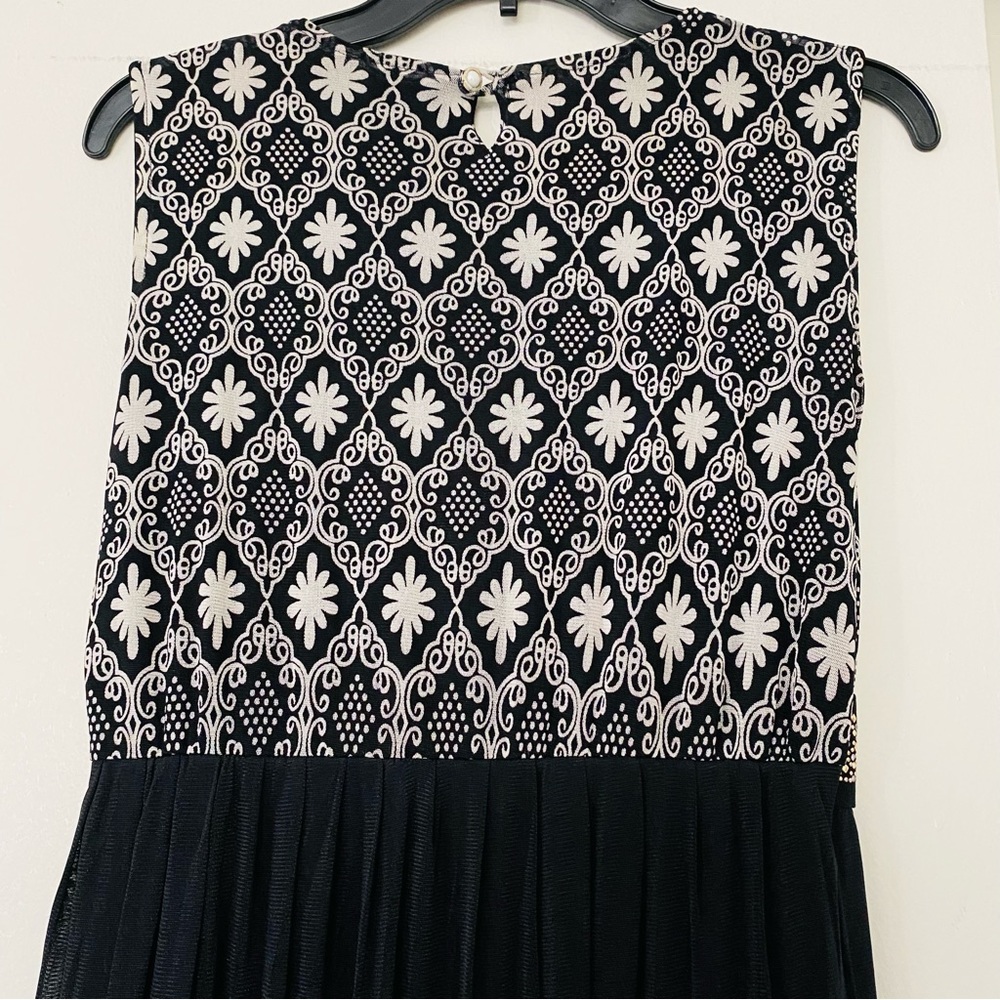 Mesh MIDI dress. Black dress. - Picture 4 of 16